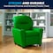 Flash Furniture Kids Recliner, 25" to 39" x 28", Upholstery Color: Green, Weight Capacity: 90 lb. BT-7950-KID-GRN-GG - alternate 10